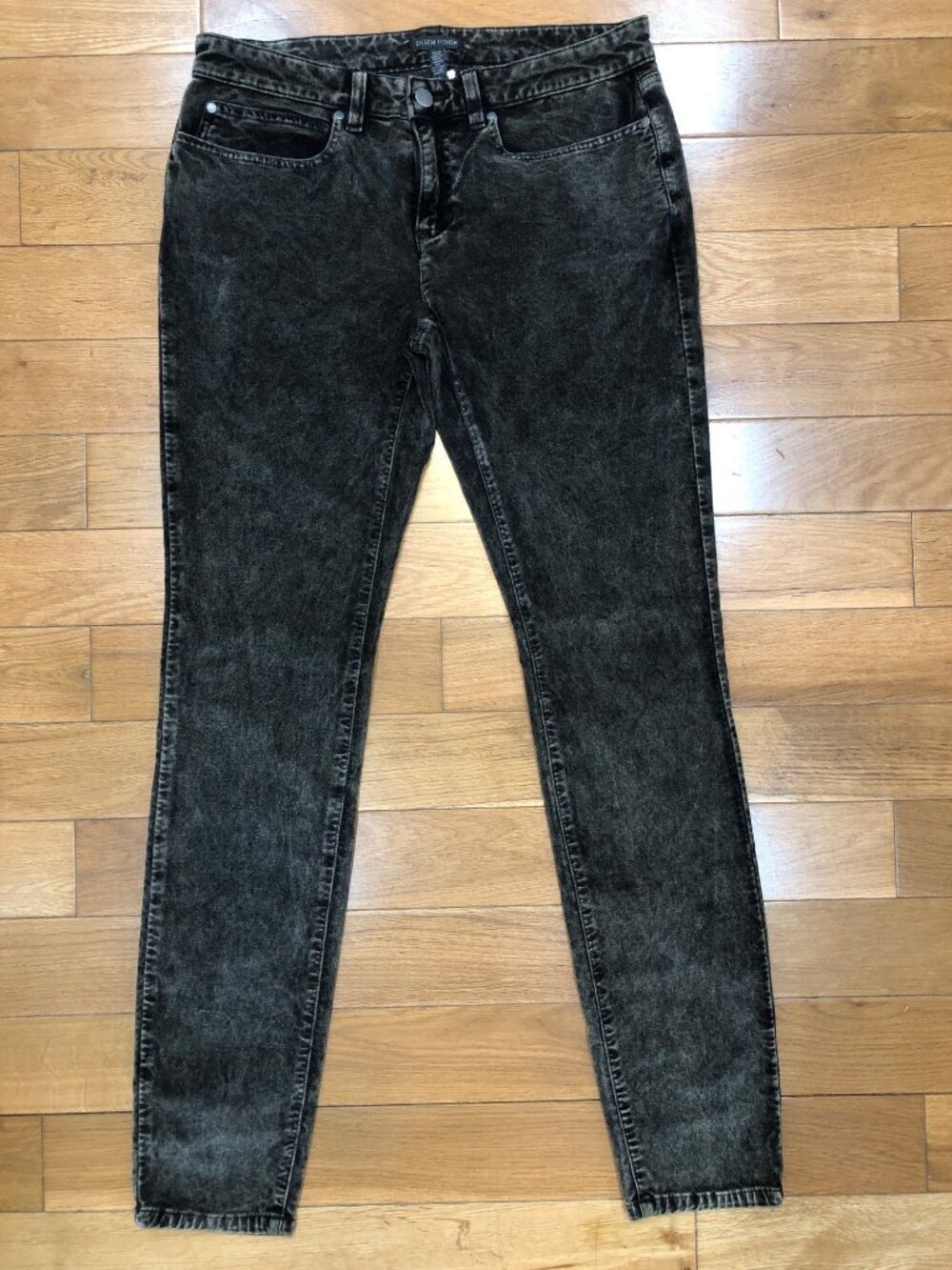 NWT Eileen Fisher Bronze Mineral Wash Soft Velveteen Stretchy Skinny Jeans Sz 6